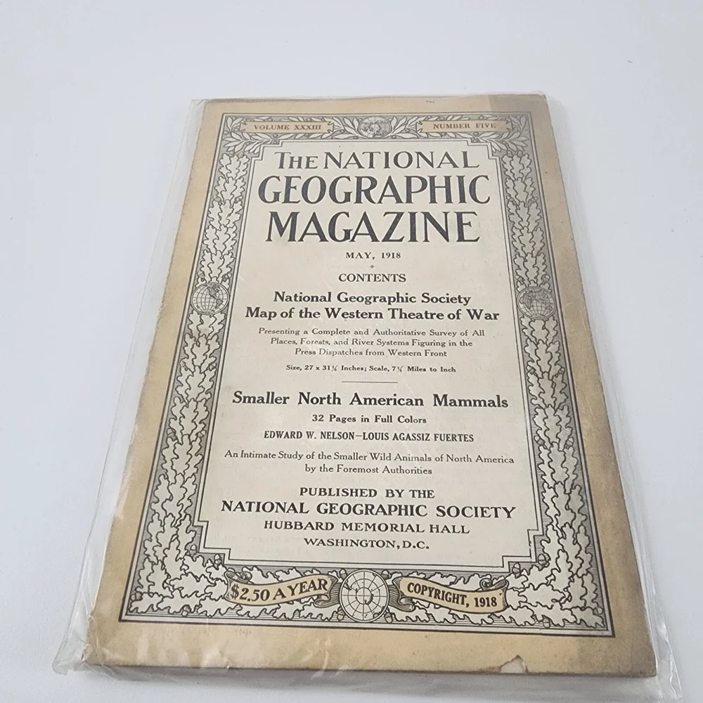 National Geographic Magazine May 1918‎ No  Insert